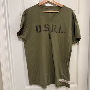 EUC Vintage Ralph Lauren Denim & Supply USRRL Men's Garment Dyed Logo T-Shirt